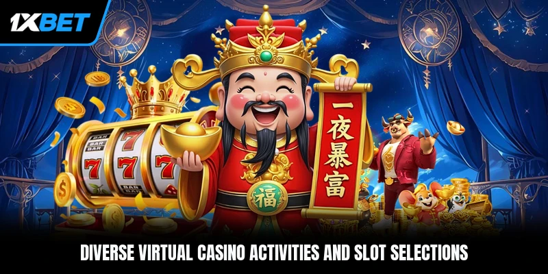 Diverse virtual casino activities and slot selections