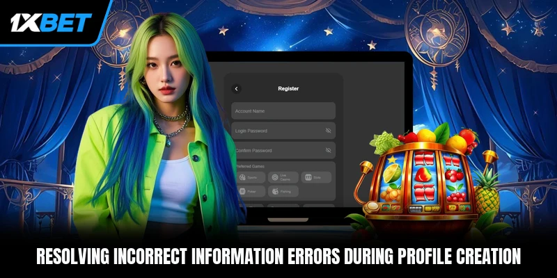 Resolving incorrect information errors during profile creation