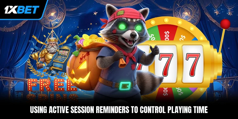 Using active session reminders to control playing time